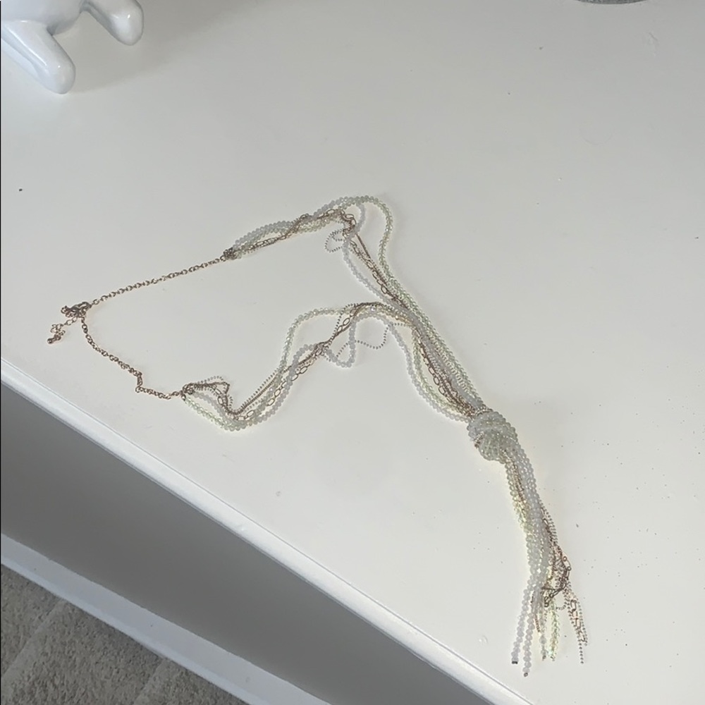 Beaded tassel necklace